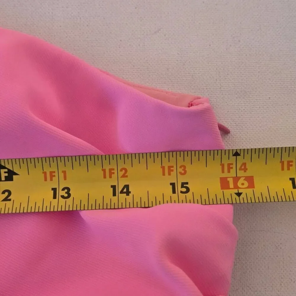 Amanda Uprichard New York Womens One Shoulder Bow Dressy Top Pink Medium - Picture 8 of 12